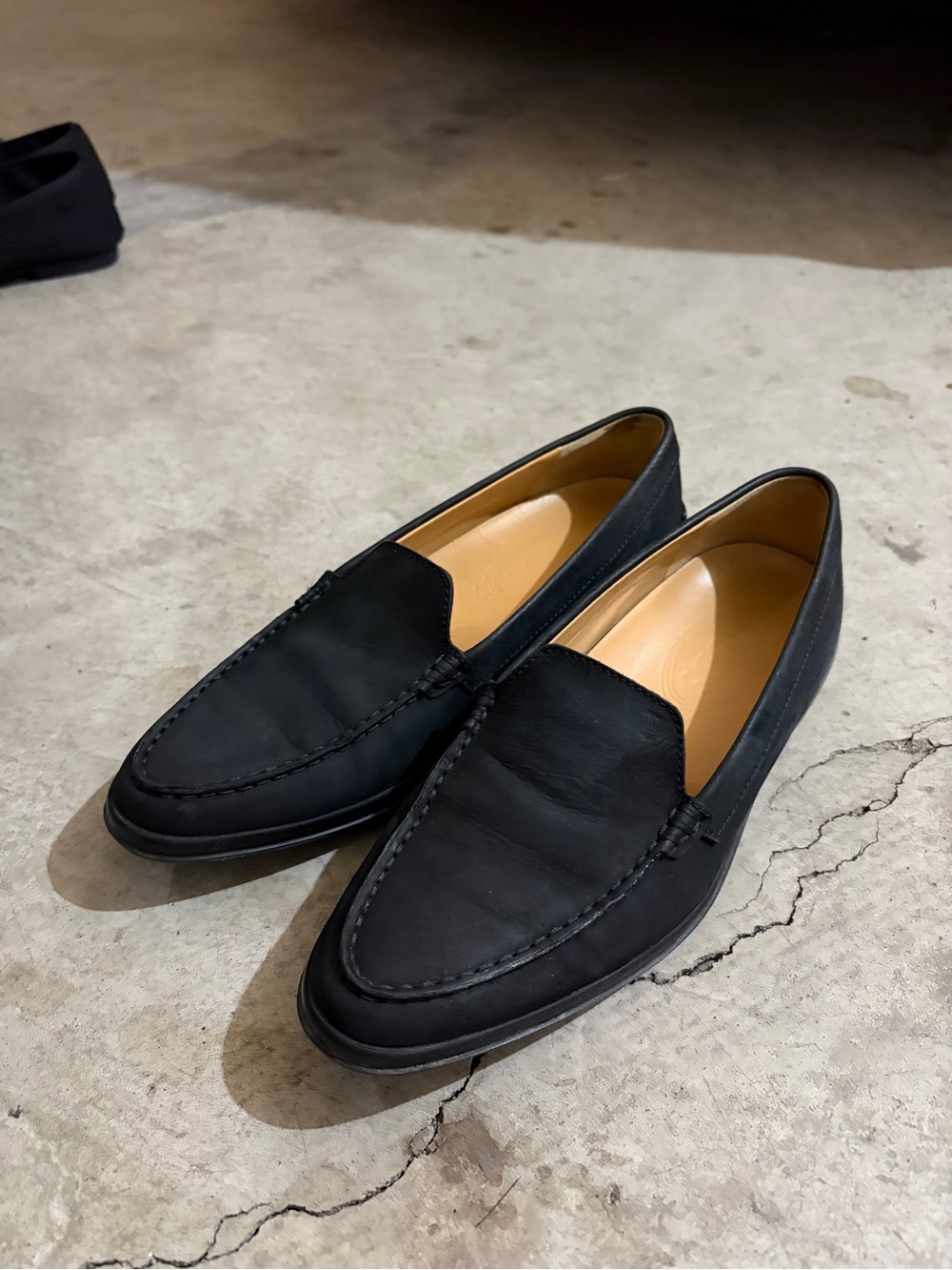 Tod's Black Suede Loafers